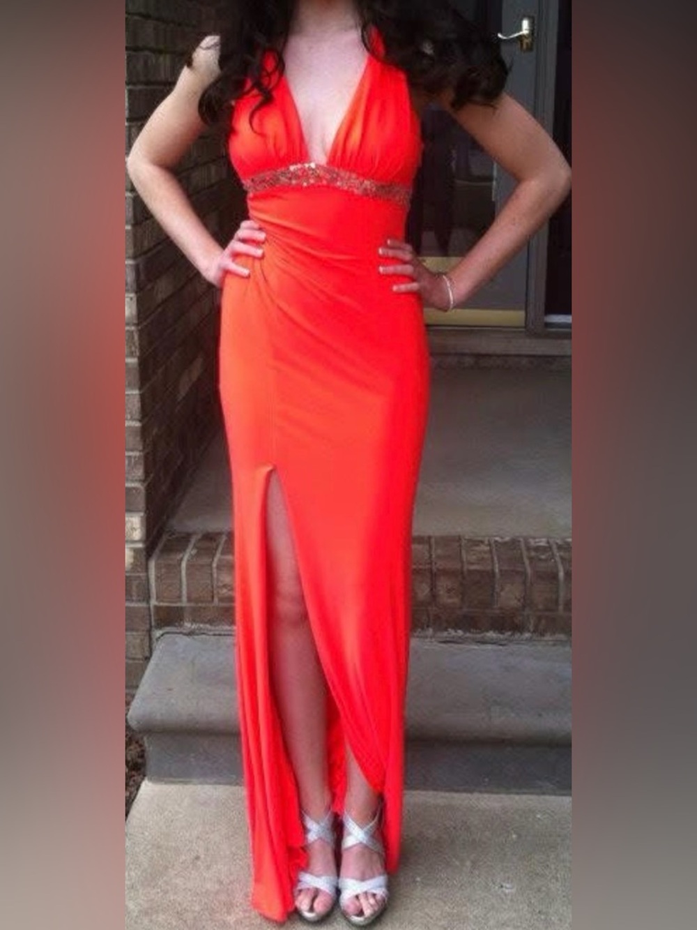 Orange homecoming/prom/evening/cocktail dress